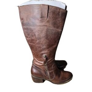 Naturalizer ORA Wide Shaft Riding Boots Sz 9 Distressed Coffee Bean Brown